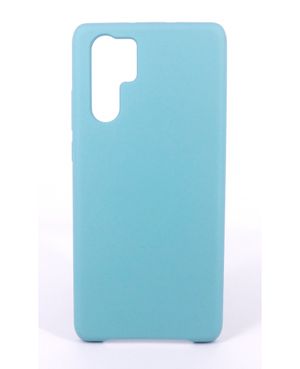 Coque Silicone Gomme Intérieur Façon Velours Huawei P30 Pro - Bleu Méditerranée