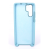 Coque Silicone Gomme Intérieur Façon Velours Huawei P30 Pro - Bleu Méditerranée
