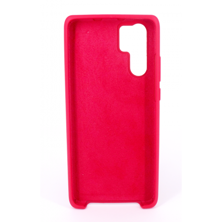 Coque Silicone Gomme Intérieur Façon Velours Huawei P30 Pro - Framboise