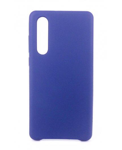 Coque Silicone Gomme Intérieur Façon Velours Huawei P30 - Bleu Nuit