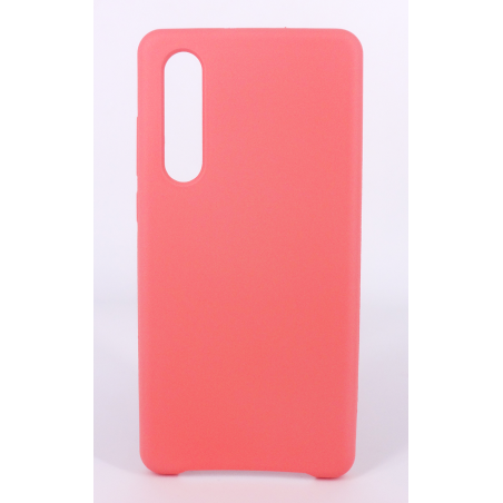 Coque Silicone Gomme Intérieur Façon Velours Huawei P30 - Rose Saumon
