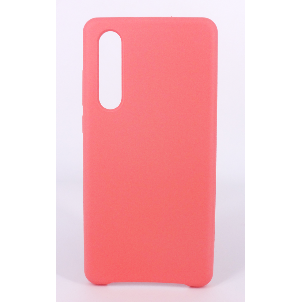 Coque Silicone Gomme Intérieur Façon Velours Huawei P30 - Rose Saumon
