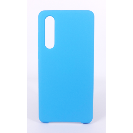 Coque Silicone Gomme Intérieur Façon Velours Huawei P30 - Bleu Ciel