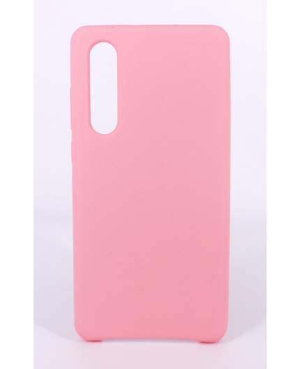 Coque Silicone Gomme Intérieur Façon Velours Huawei P30 - Rose Clair