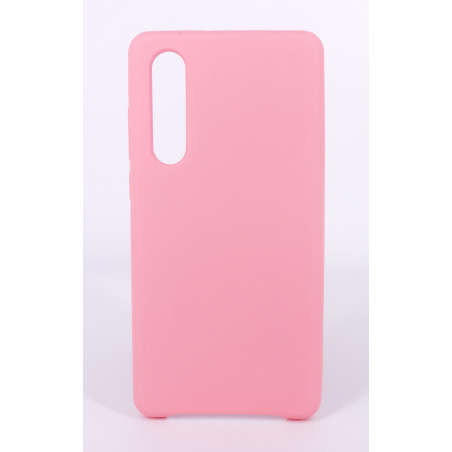 Coque Silicone Gomme Intérieur Façon Velours Huawei P30 - Rose Clair