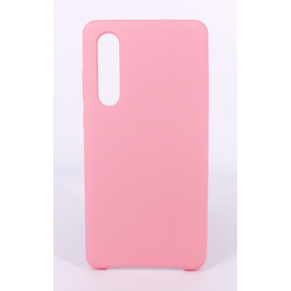 Coque Silicone Gomme Intérieur Façon Velours Huawei P30 - Rose Clair