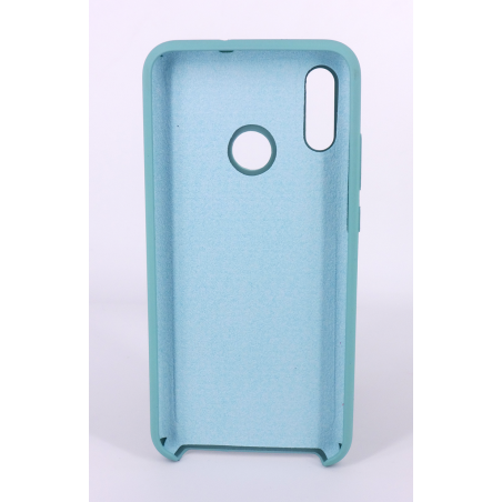 Coque Silicone Gomme Intérieur Façon Velours Huawei P Smart (2019) - Bleu Méditerranée
