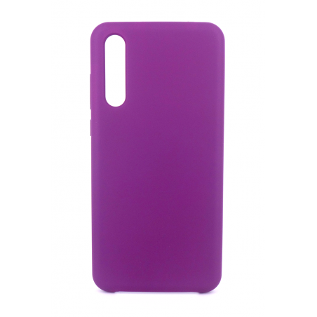 Coque Silicone Gomme Intérieur Façon Velours Huawei P20 Pro - Mauve