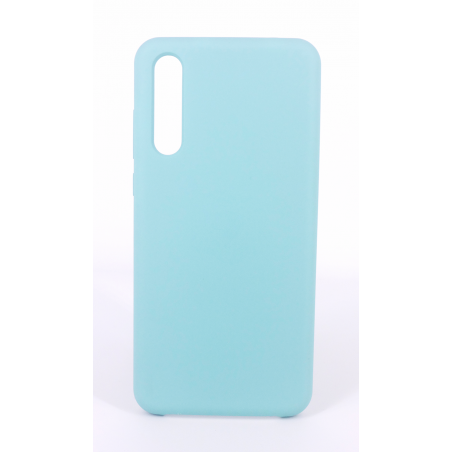 Coque Silicone Gomme Intérieur Façon Velours Huawei P20 Pro - Bleu Méditerranée