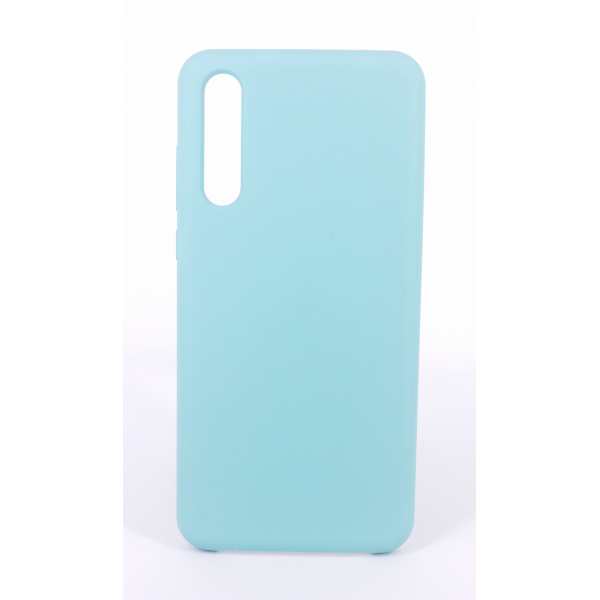 Coque Silicone Gomme Intérieur Façon Velours Huawei P20 Pro - Bleu Méditerranée