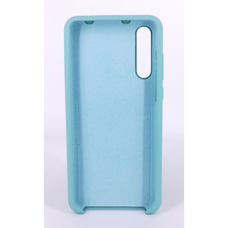 Coque Silicone Gomme Intérieur Façon Velours Huawei P20 Pro - Bleu Méditerranée