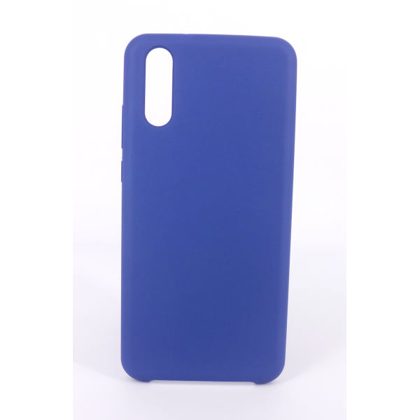 Coque Silicone Gomme Intérieur Façon Velours Huawei P20 - Bleu Nuit