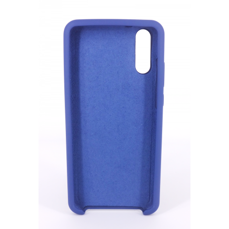 Coque Silicone Gomme Intérieur Façon Velours Huawei P20 - Bleu Nuit