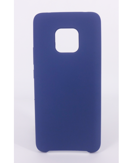 Coque Silicone Gomme Intérieur Façon Velours Huawei Mate 20 Pro - Bleu Nuit