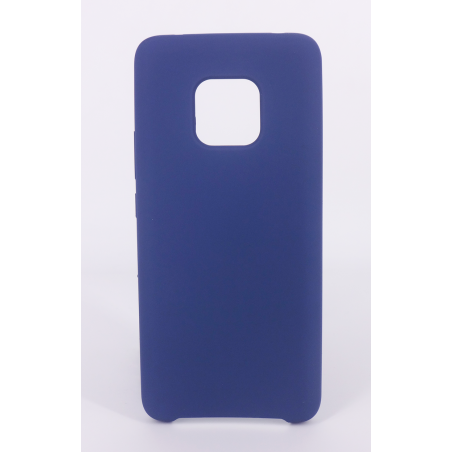 Coque Silicone Gomme Intérieur Façon Velours Huawei Mate 20 Pro - Bleu Nuit