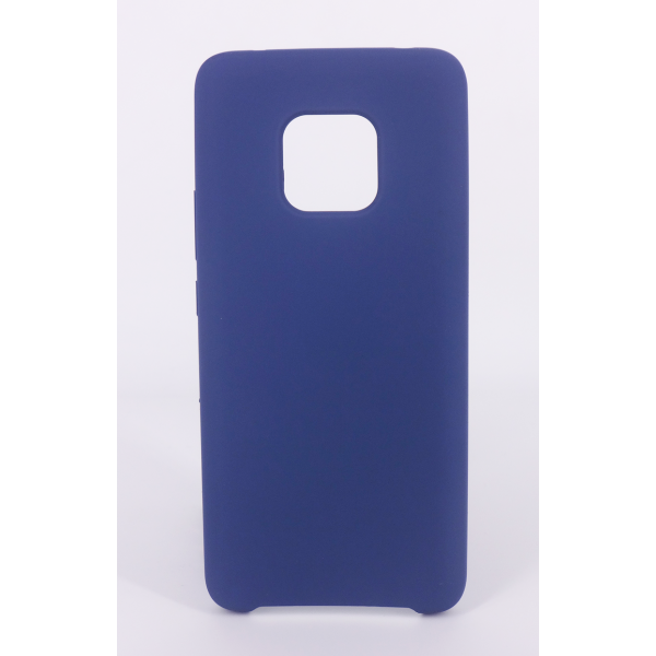 Coque Silicone Gomme Intérieur Façon Velours Huawei Mate 20 Pro - Bleu Nuit