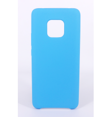Coque Silicone Gomme Intérieur Façon Velours Huawei Mate 20 Pro - Bleu Ciel