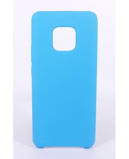 Coque Silicone Gomme Intérieur Façon Velours Huawei Mate 20 Pro - Bleu Ciel