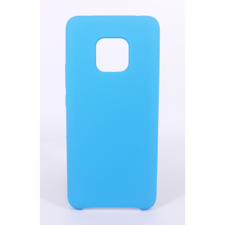 Coque Silicone Gomme Intérieur Façon Velours Huawei Mate 20 Pro - Bleu Ciel