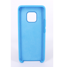 Coque Silicone Gomme Intérieur Façon Velours Huawei Mate 20 Pro - Bleu Ciel
