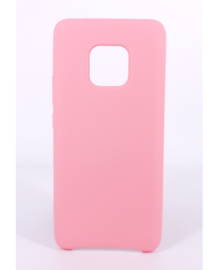 Coque Silicone Gomme Intérieur Façon Velours Huawei Mate 20 Pro - Rose Clair