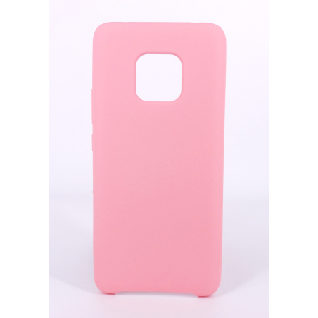 Coque Silicone Gomme Intérieur Façon Velours Huawei Mate 20 Pro - Rose Clair