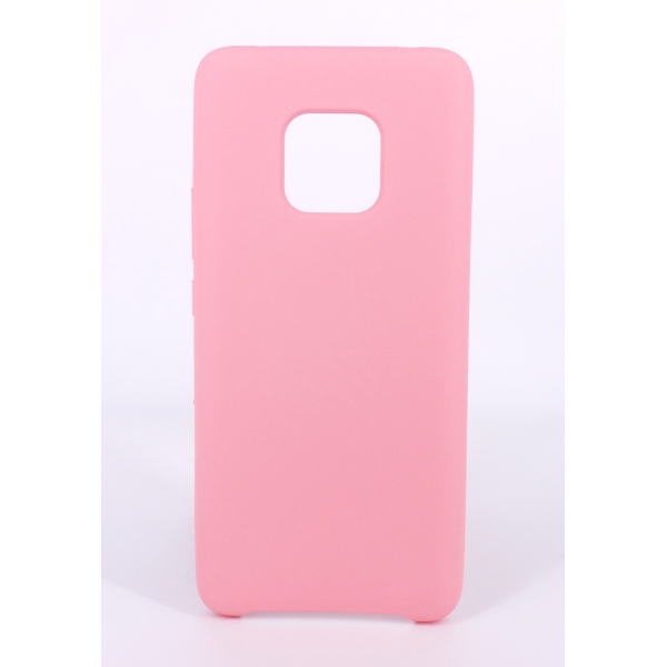 Coque Silicone Gomme Intérieur Façon Velours Huawei Mate 20 Pro - Rose Clair