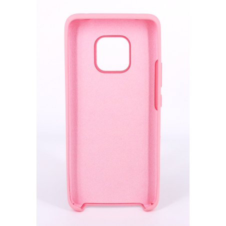 Coque Silicone Gomme Intérieur Façon Velours Huawei Mate 20 Pro - Rose Clair