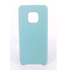 Coque Silicone Gomme Intérieur Façon Velours Huawei Mate 20 Pro - Bleu Méditerranée