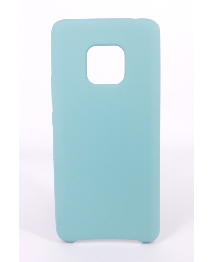 Coque Silicone Gomme Intérieur Façon Velours Huawei Mate 20 Pro - Bleu Méditerranée