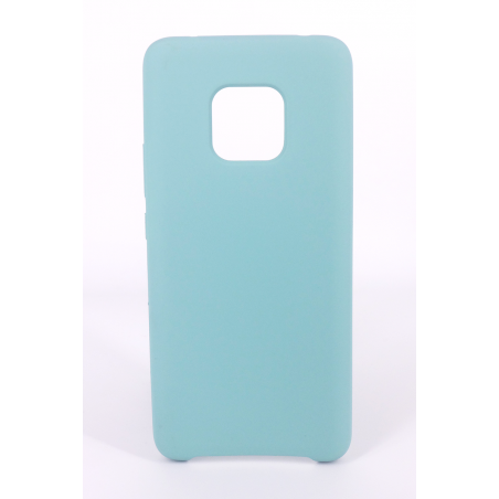Coque Silicone Gomme Intérieur Façon Velours Huawei Mate 20 Pro - Bleu Méditerranée