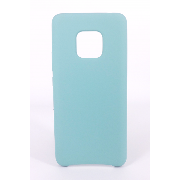 Coque Silicone Gomme Intérieur Façon Velours Huawei Mate 20 Pro - Bleu Méditerranée