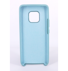 Coque Silicone Gomme Intérieur Façon Velours Huawei Mate 20 Pro - Bleu Méditerranée