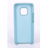 Coque Silicone Gomme Intérieur Façon Velours Huawei Mate 20 Pro - Bleu Méditerranée