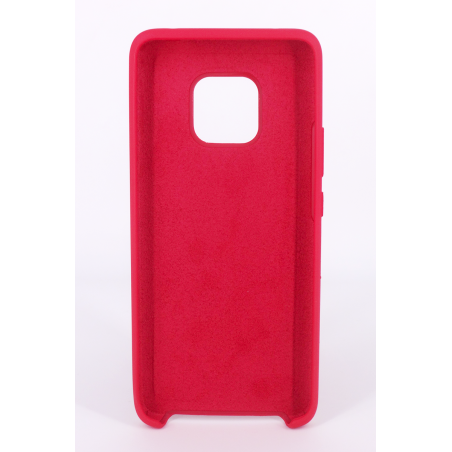Coque Silicone Gomme Intérieur Façon Velours Huawei Mate 20 Pro - Framboise