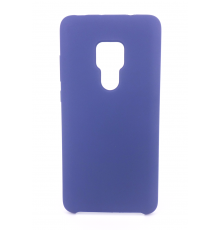 Coque Silicone Gomme Intérieur Façon Velours Huawei Mate 20 - Bleu Nuit