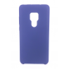 Coque Silicone Gomme Intérieur Façon Velours Huawei Mate 20 - Bleu Nuit
