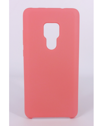 Coque Silicone Gomme Intérieur Façon Velours Huawei Mate 20 - Rose Saumon
