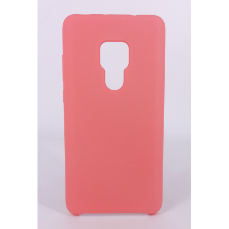 Coque Silicone Gomme Intérieur Façon Velours Huawei Mate 20 - Rose Saumon