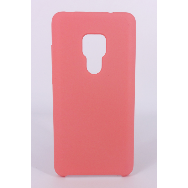 Coque Silicone Gomme Intérieur Façon Velours Huawei Mate 20 - Rose Saumon