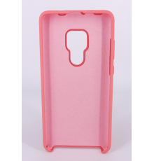 Coque Silicone Gomme Intérieur Façon Velours Huawei Mate 20 - Rose Saumon