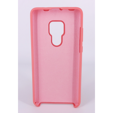 Coque Silicone Gomme Intérieur Façon Velours Huawei Mate 20 - Rose Saumon