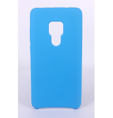 Coque Silicone Gomme Intérieur Façon Velours Huawei Mate 20 - Bleu Ciel