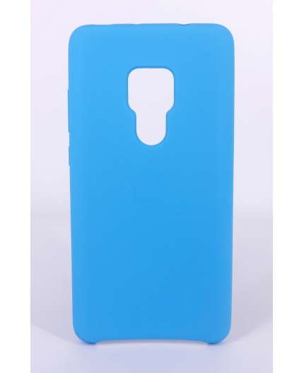 Coque Silicone Gomme Intérieur Façon Velours Huawei Mate 20 - Bleu Ciel