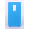 Coque Silicone Gomme Intérieur Façon Velours Huawei Mate 20 - Bleu Ciel