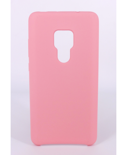 Coque Silicone Gomme Intérieur Façon Velours Huawei Mate 20 - Rose Clair