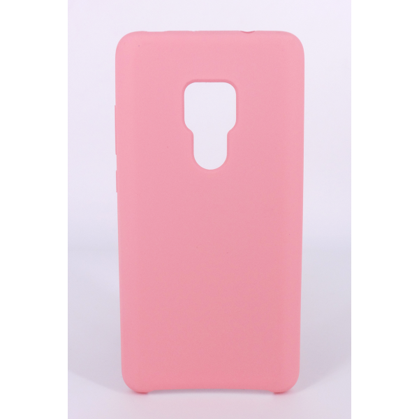 Coque Silicone Gomme Intérieur Façon Velours Huawei Mate 20 - Rose Clair