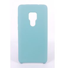 Coque Silicone Gomme Intérieur Façon Velours Huawei Mate 20 - Bleu Méditerranée
