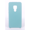 Coque Silicone Gomme Intérieur Façon Velours Huawei Mate 20 - Bleu Méditerranée