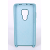 Coque Silicone Gomme Intérieur Façon Velours Huawei Mate 20 - Bleu Méditerranée